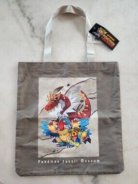 Pokemon Fossil Museum Pikachu Canvas Tote Bag CHICAGO EXCLUSIVE Limited Edition